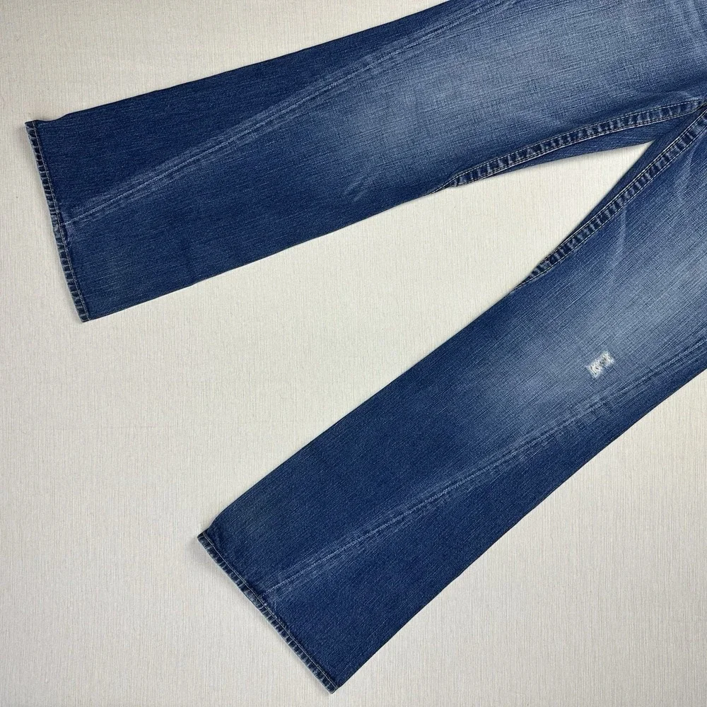 Vtg True Religion Section 803 Boot Cut Wide Leg Jeans Men Fits 33x33 Distressed